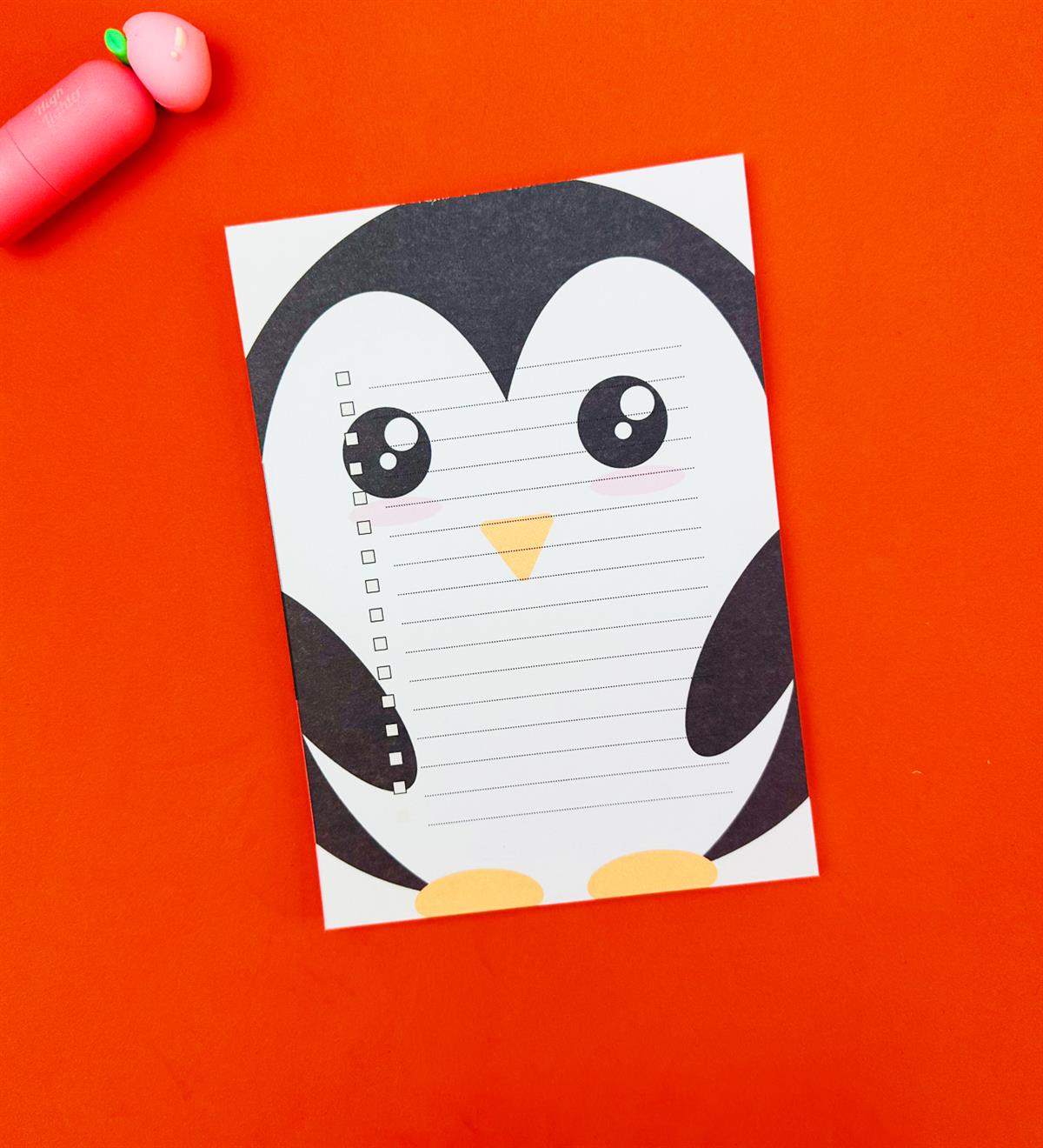 Penguen Tasarımlı To Do List Yapılacak Listesi	giftmodaBAM-Pln-13	