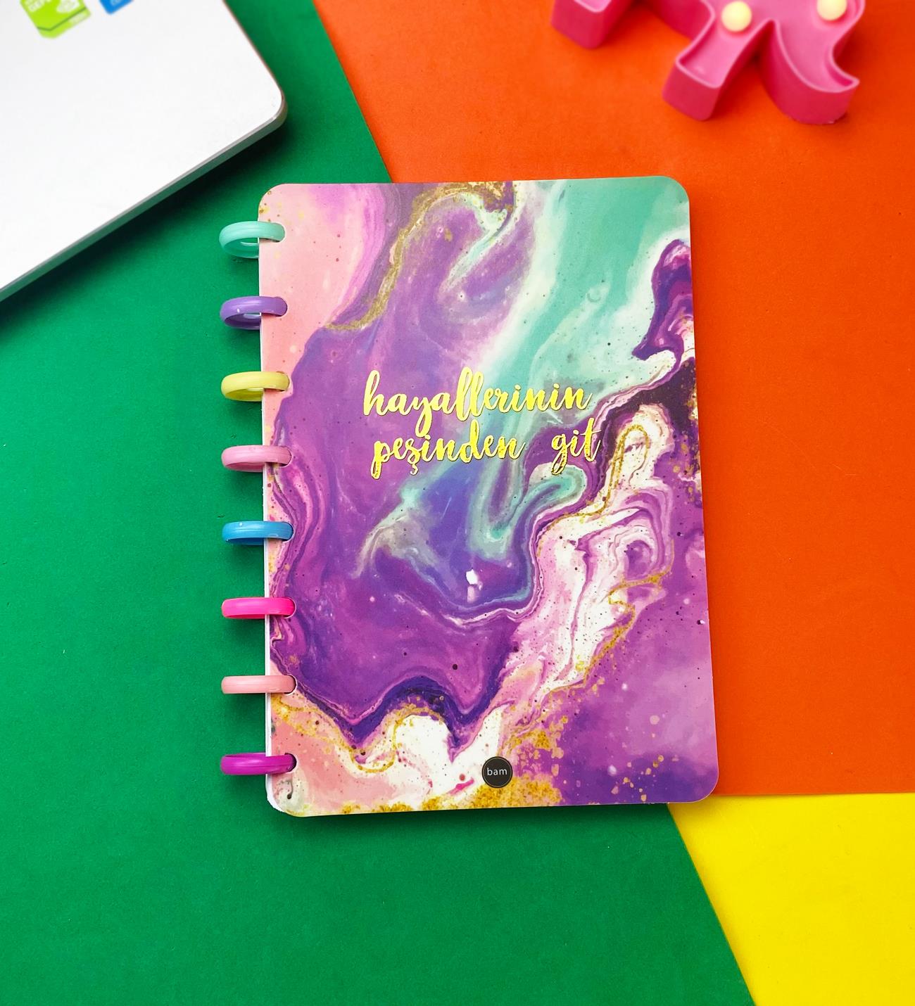 Hayallerinin Peşinden Git Yeni Nesil Kalp Spiralli DeftergiftmodaBM-1083-2