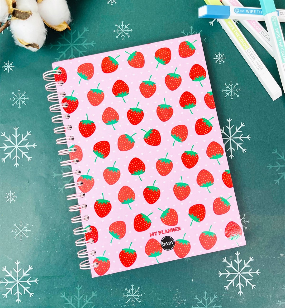 Çilek Tasarımlı Konuşan AjandagiftmodaGmd100013