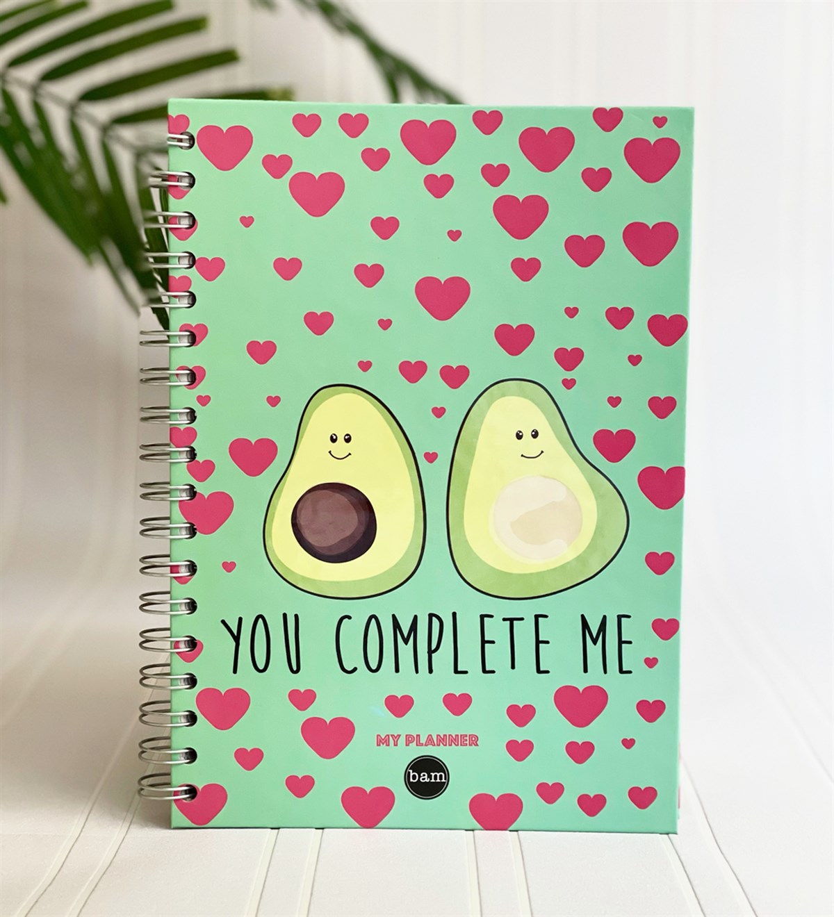 Avokado Beni Tamamlıyorsun Tasarımlı Spiralli DefterGiftmodaGmd100097