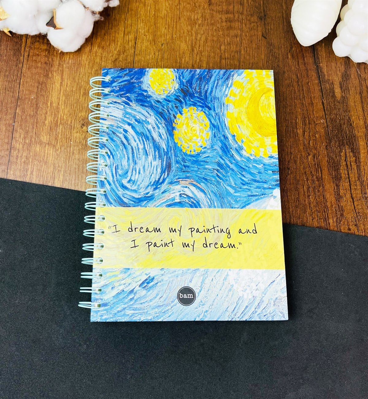 Van Gogh Tasarımlı Spiralli DeftergiftmodaGmd100193	