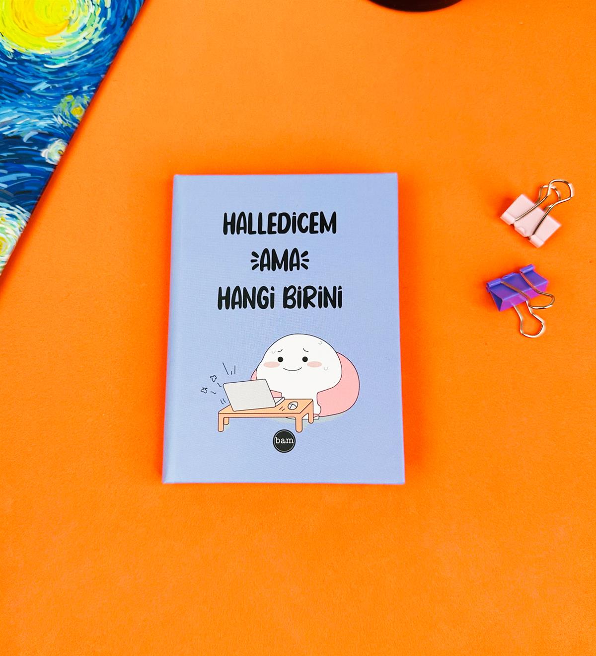 Halledicem Ama Hangi Birini Tasarımlı Sert Kapaklı Mini DeftergiftmodaBam-1029-9	