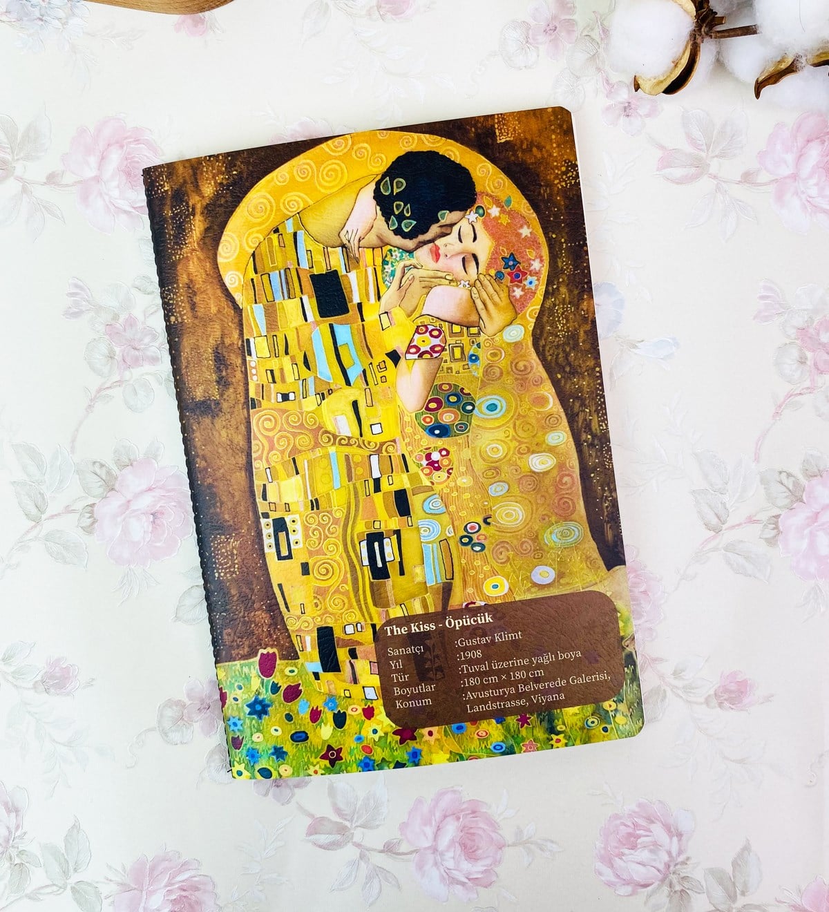 Gustav Klimt Öpücük Ve Sırları Tasarımlı Art Defter	giftmodaGmd100246