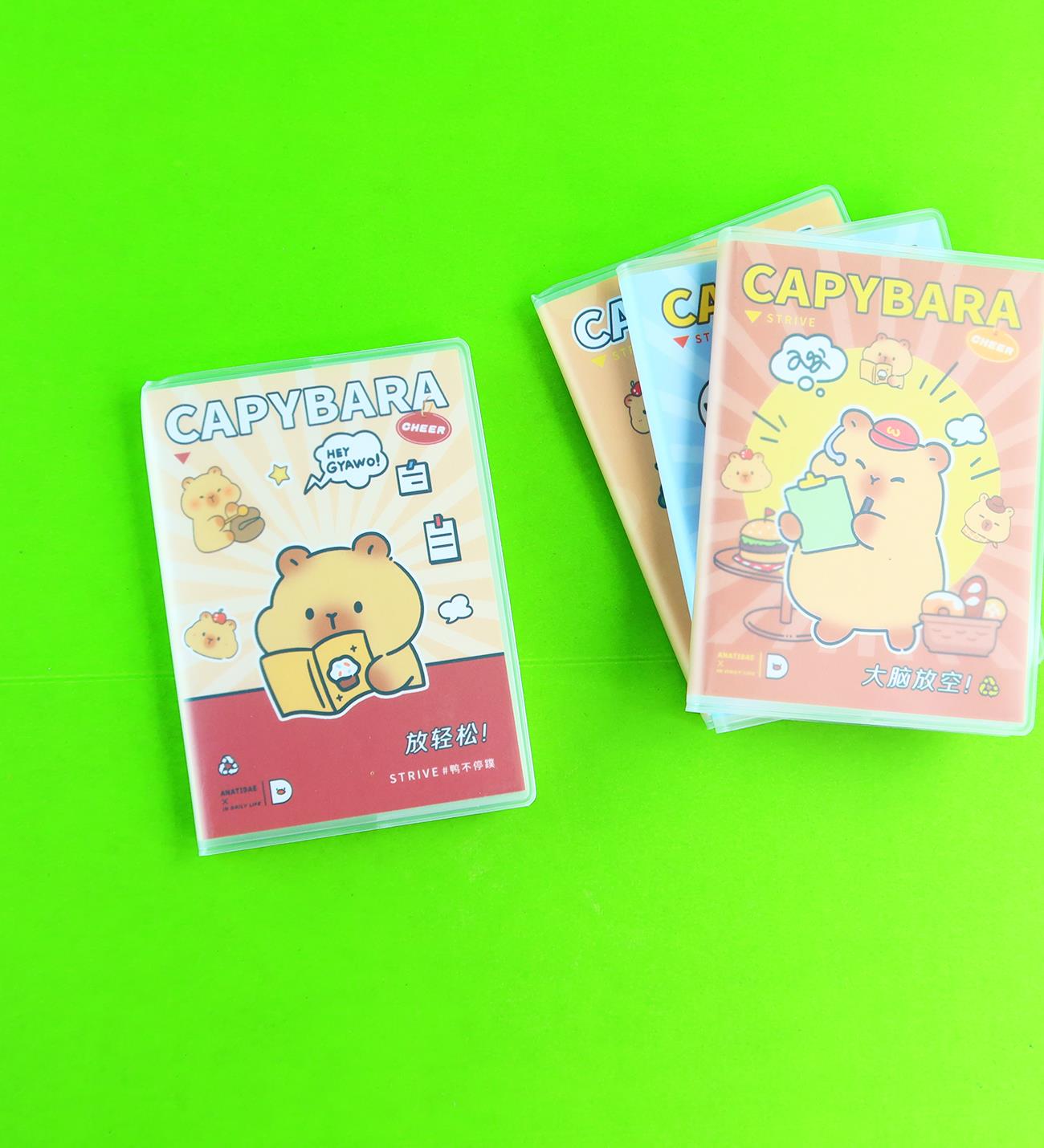 Capybara PVC Kapaklı Çizgili DeftergiftmodaBM-1883	