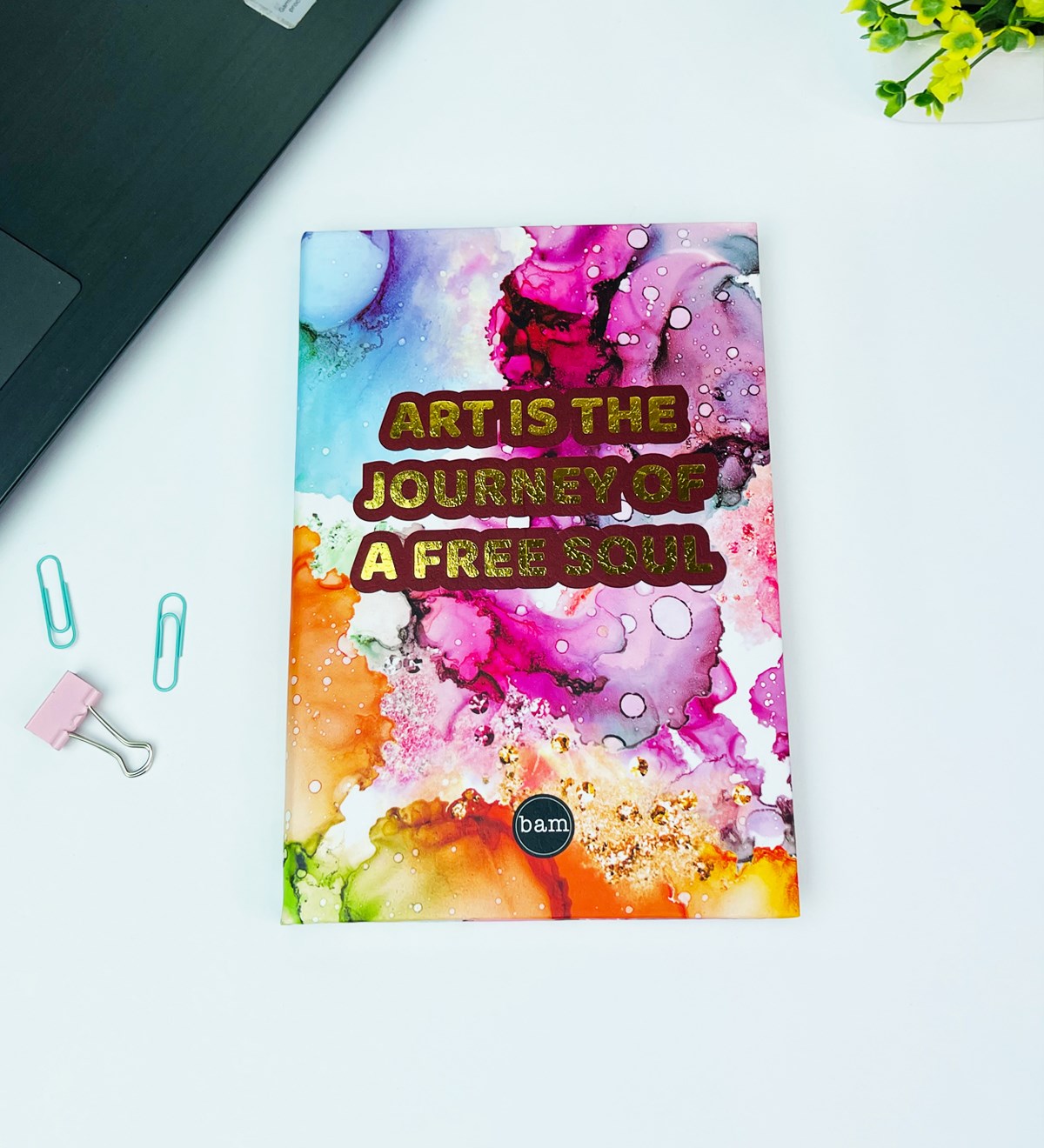 Sanat Ruhu Motto Tasarımlı Lastikli DeftergiftmodaGmd100446