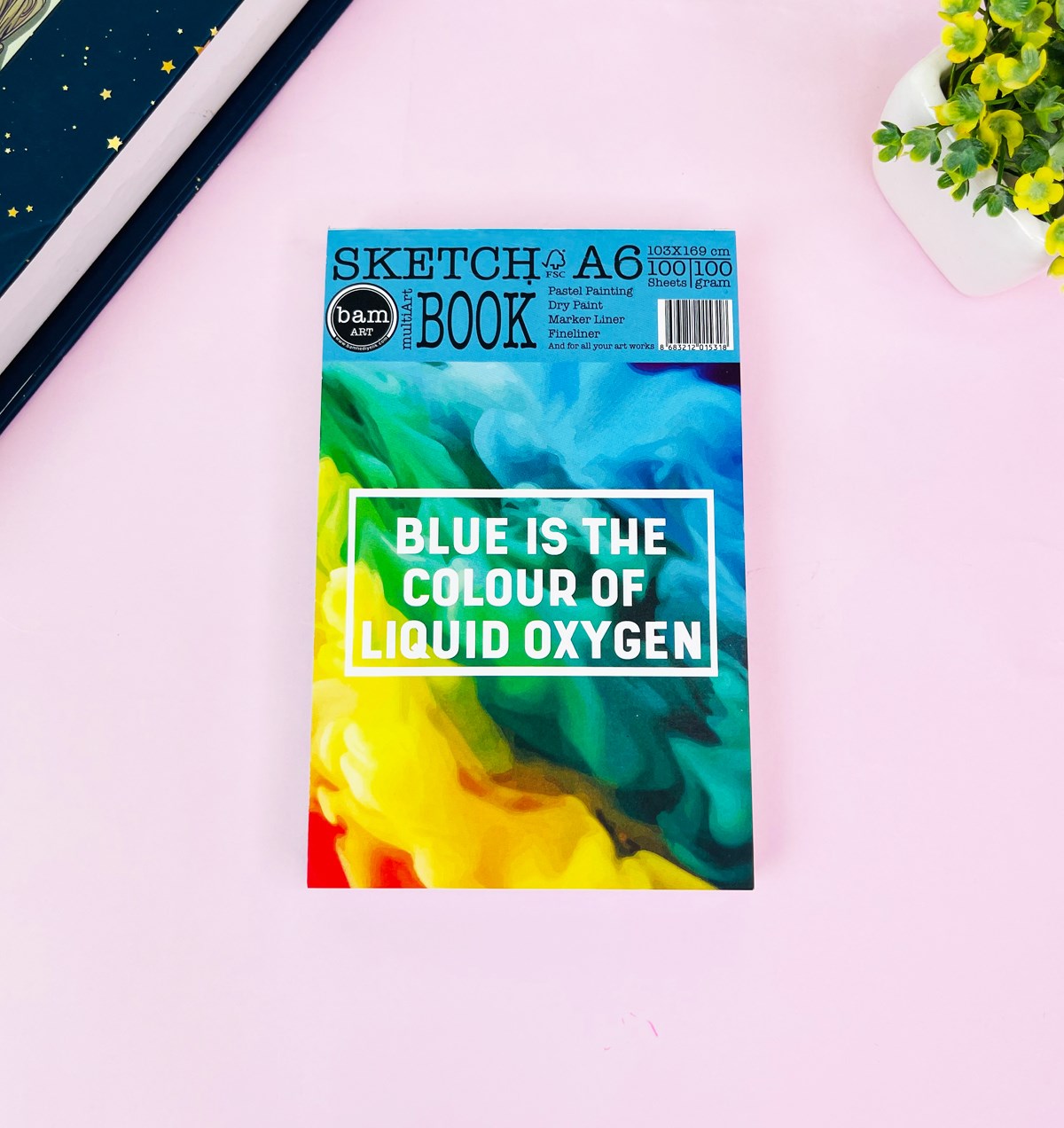 A6 Sketch Book - Eskiz Defteri - 100 Gr - 100 YaprakgiftmodaGmd100478-Blue-Is-The