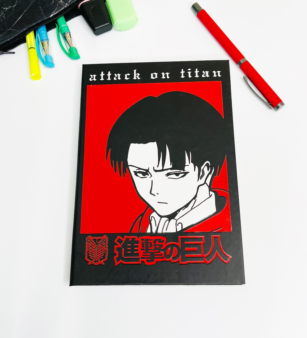 Levi Attack On Titan Tasarımlı Lastikli DeftergiftmodaGmd100139