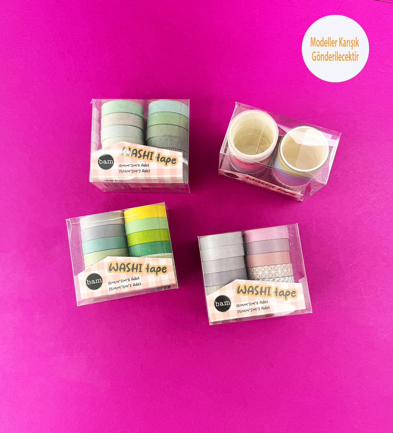 Kağıt Desen Bandı 10'lu SetgiftmodaBM-1536