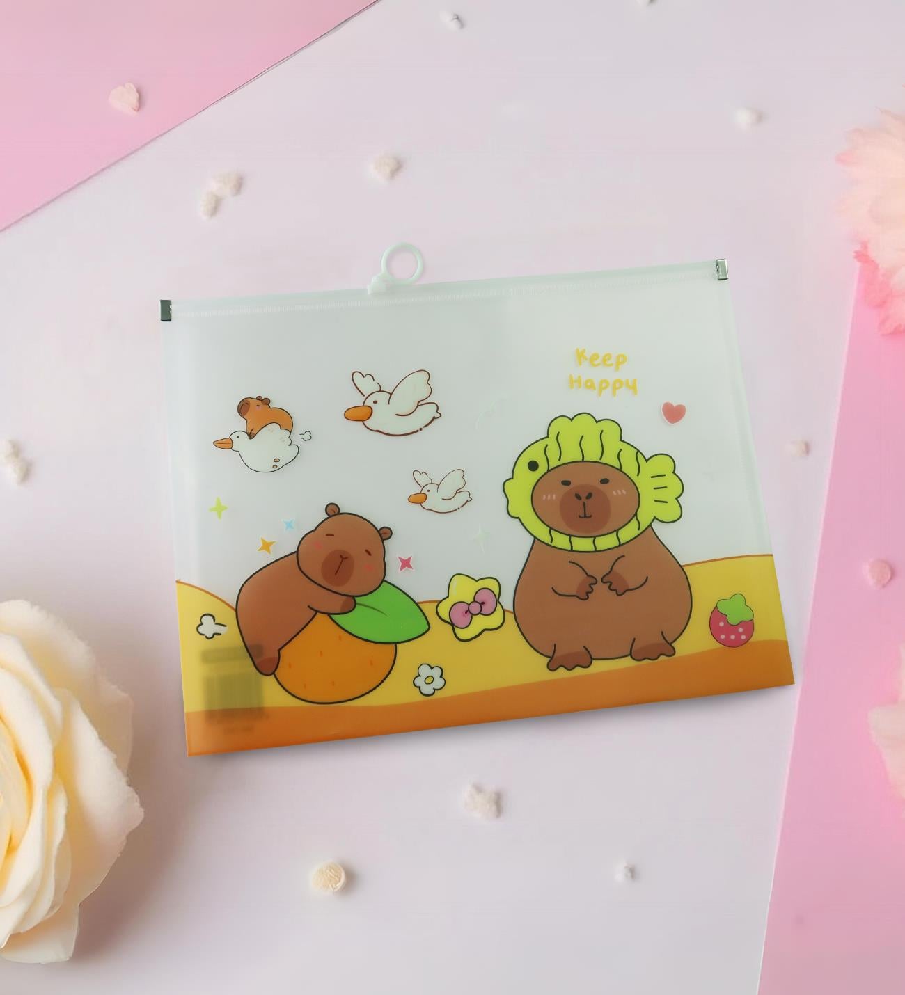 Capybara Tasarımlı A4 Şeffaf Dosya giftmodaBM-1893