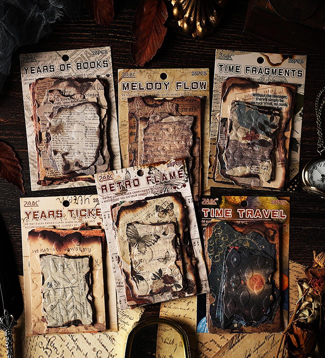 Vintage Tarzı Retro Scrapbook Kağıt Seti (28 Parça)giftmodaBM-1780	