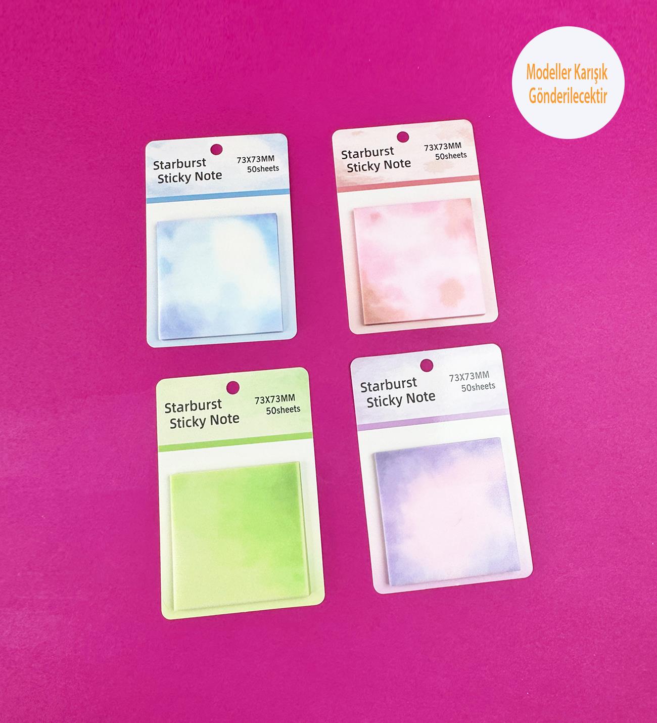 Yıldız Patlaması Tasarımlı Şeffaf Post-itgiftmodaBM-1535