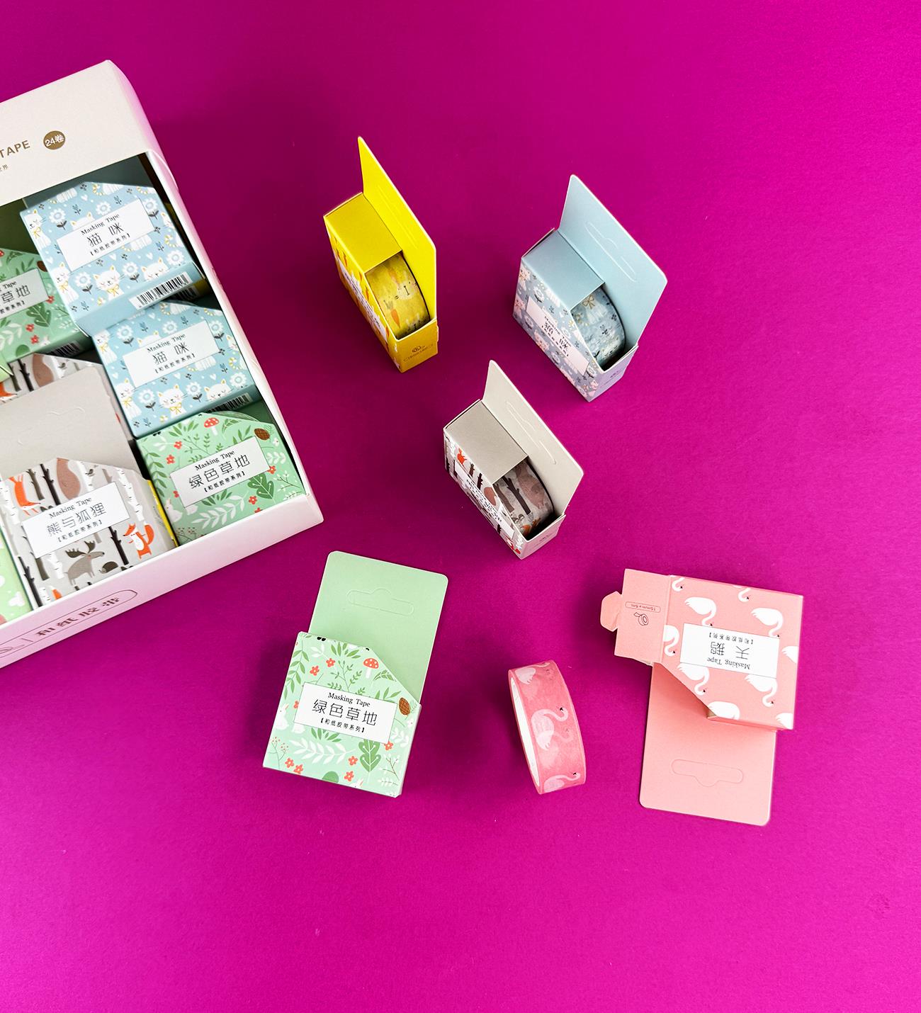 3'lü Hayvan Figürlü Kağıt Bant SetigiftmodaBM-1539