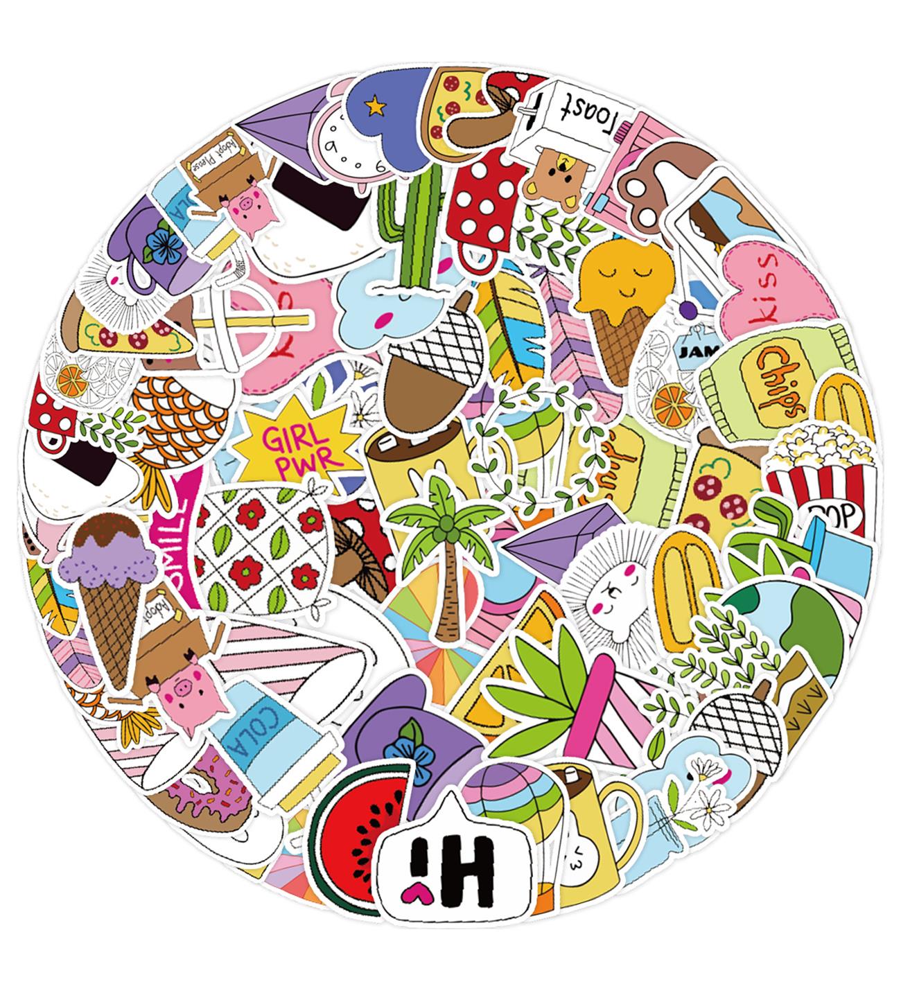 25'li Su Geçirmez Opak Sticker Seri : 2giftmodaBM-1022-1