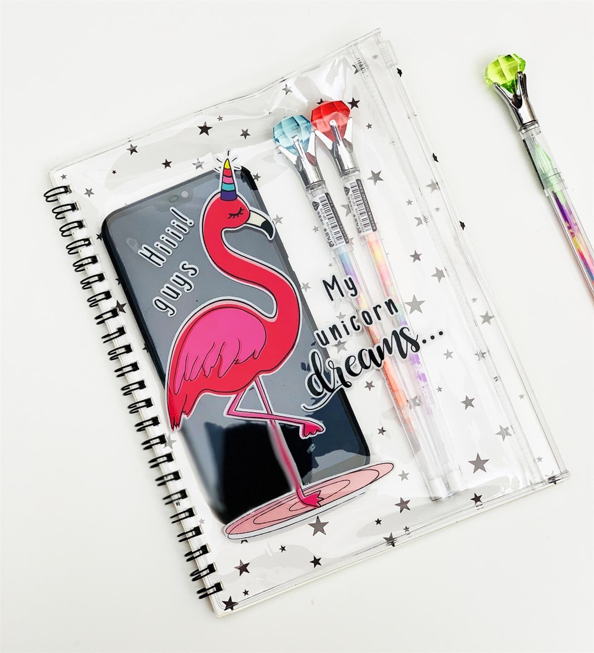 Flamingo Tasarımlı Çanta Kapaklı DefterGiftmodaFlamingo-Kapaklı-Defter