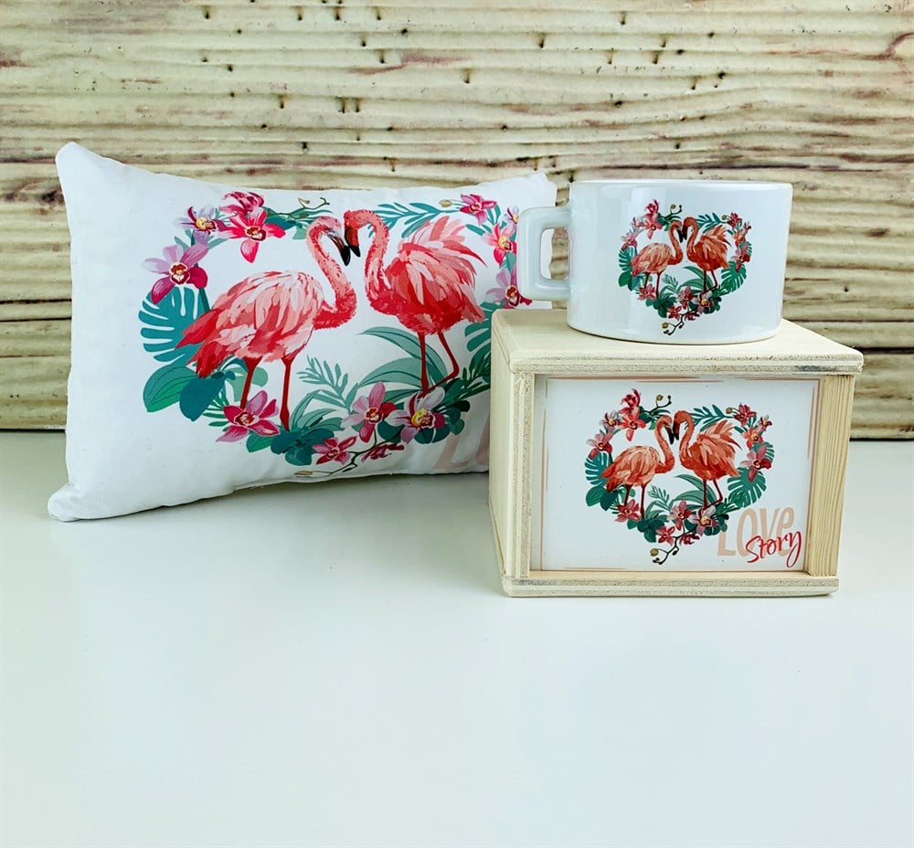 Flamingo Tasarımlı Hediye SetiGiftmodaG007