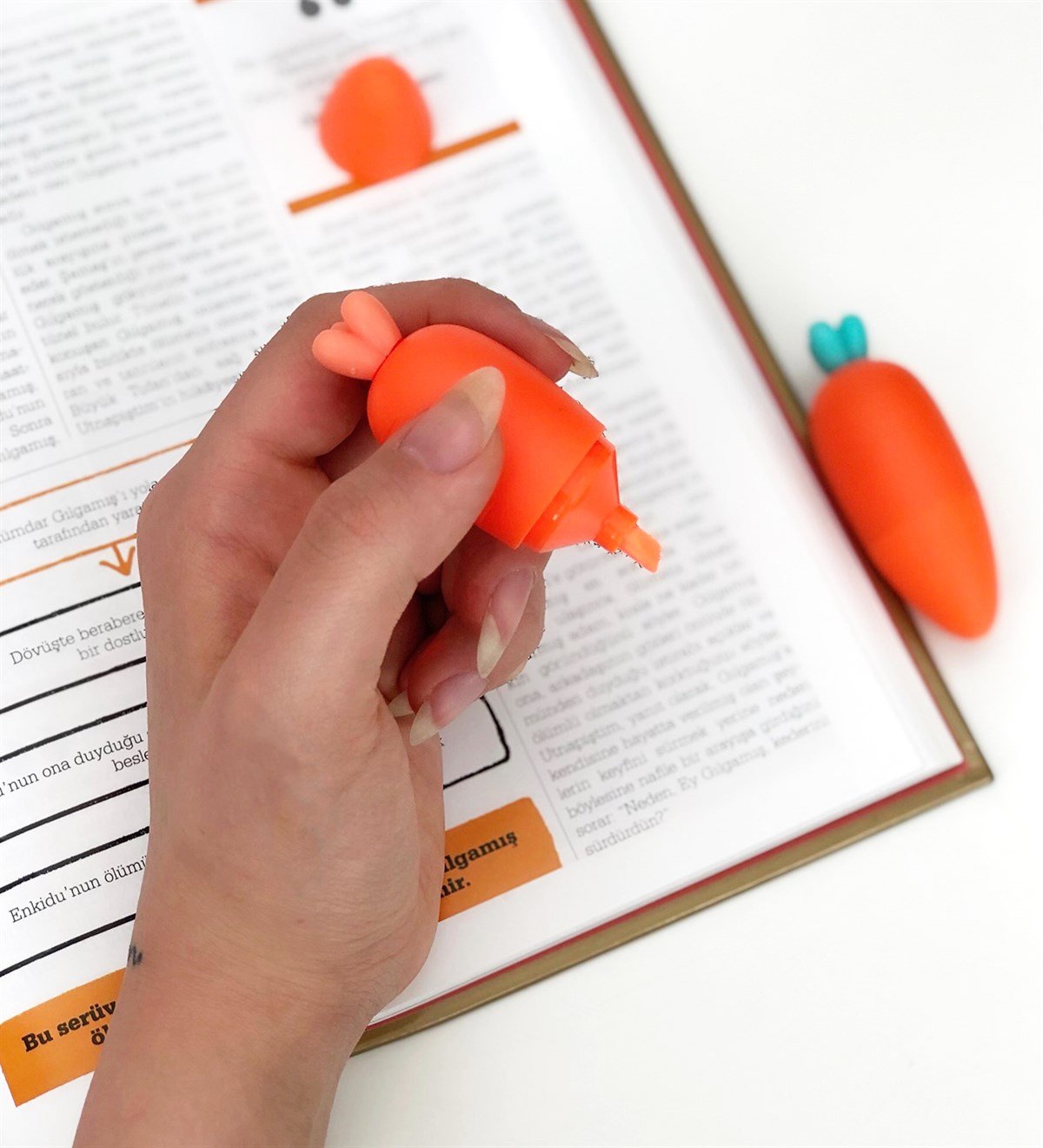 Fosforlu Keçeli Havuç Kalem Seti 6'lıGiftmodaGm-4014