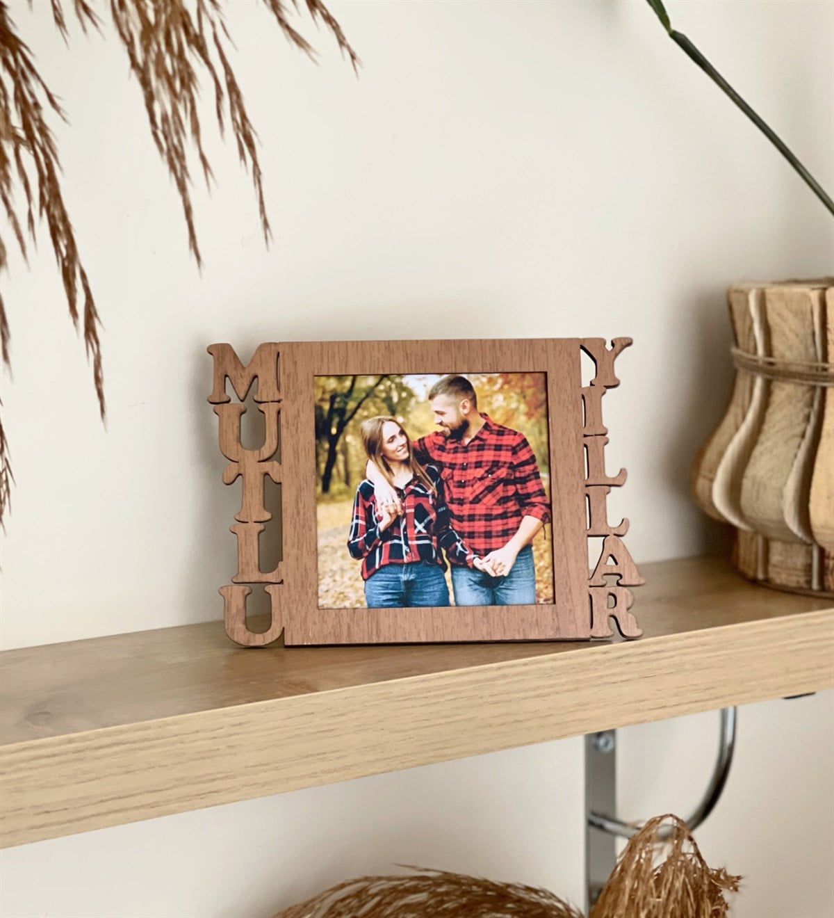 Kişiye Özel Fotoğraflı Mutlu Yıllar Mdf Çerçeve Ahşapgiftmoda Gmfc100046