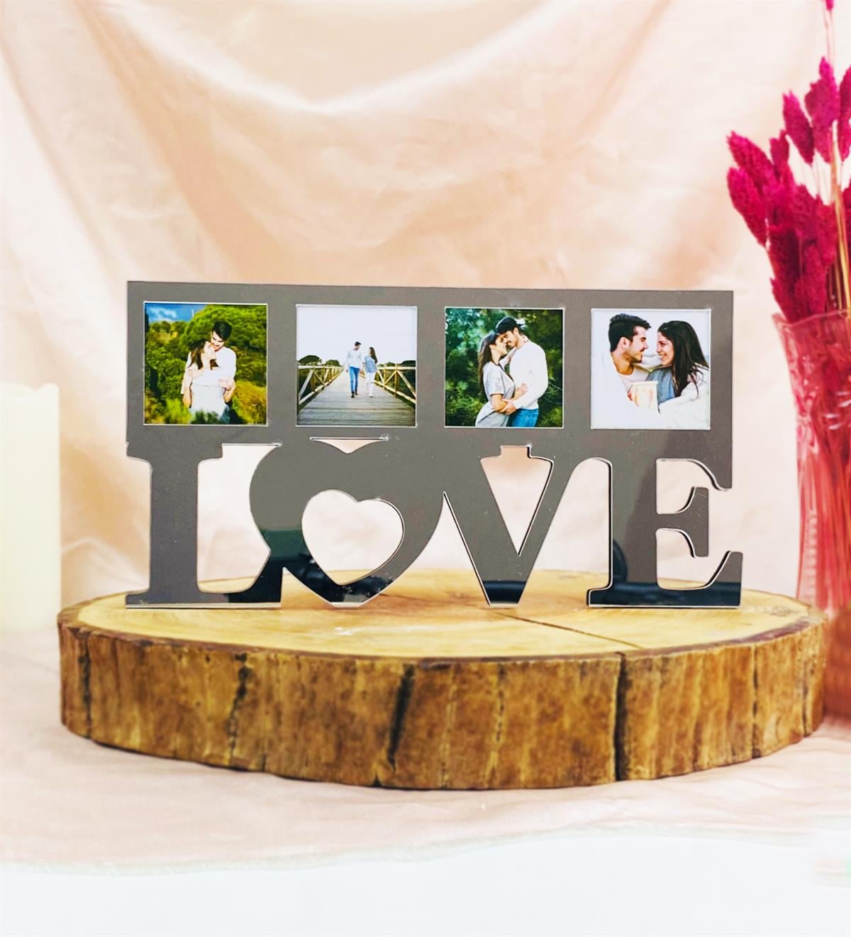 Kişiye Özel Fotoğraflı Gümüş Love Çerçevegiftmoda Gmfc100103