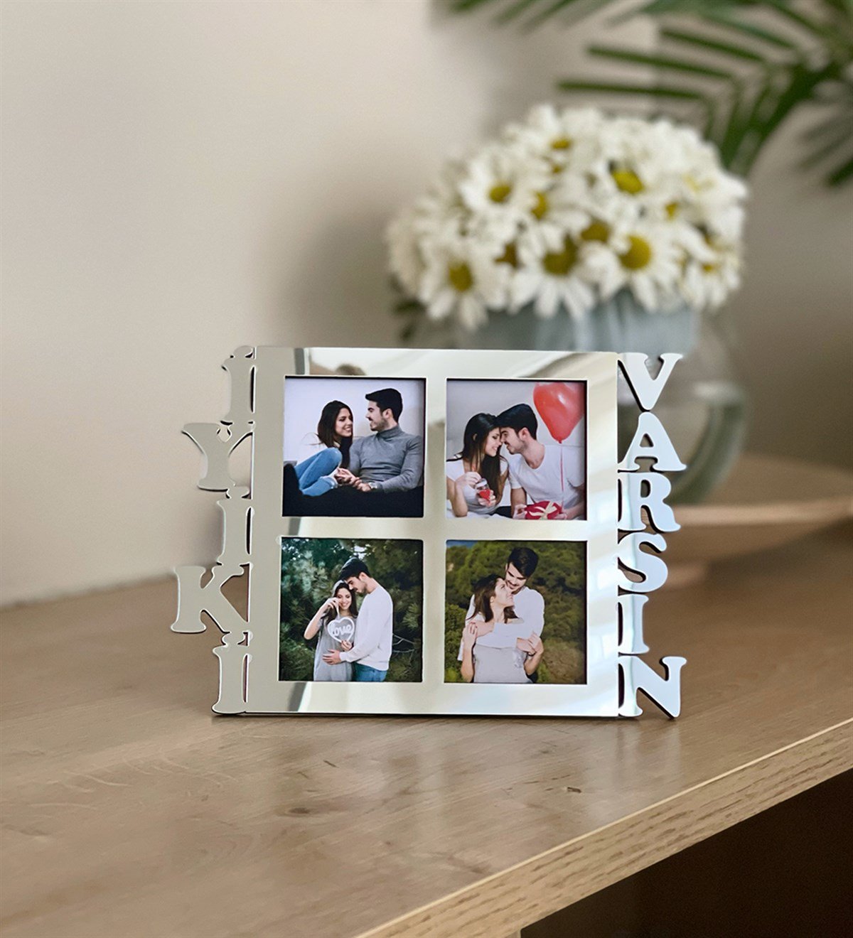 Kişiye Özel İyiki Varsın Mdf Çerçeve GümüşGiftmodaGmfc100011