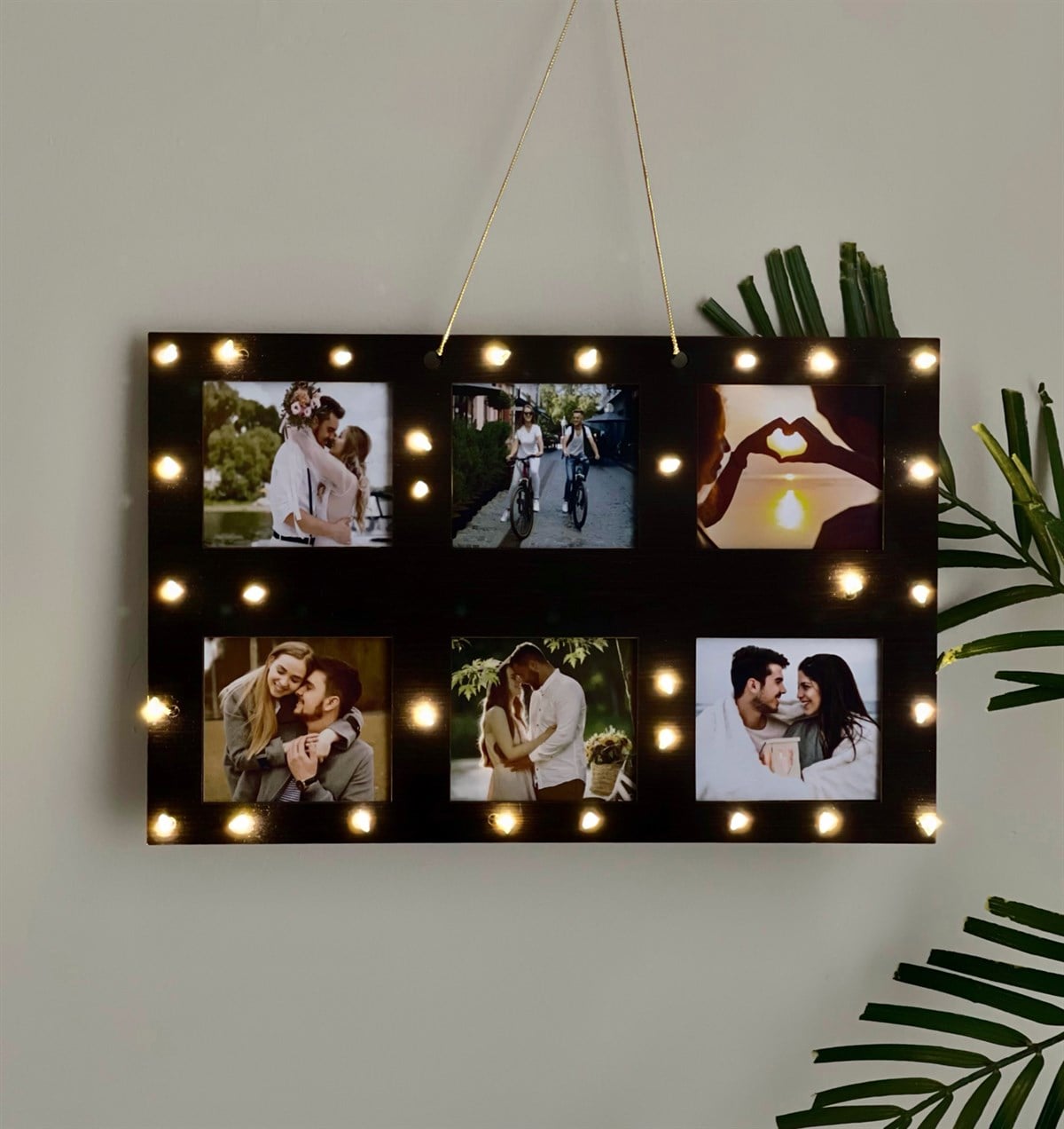 Kişiye Özel Fotoğraflı Işıklı Ahşap ÇerçeveGiftmoda Gmfc100098