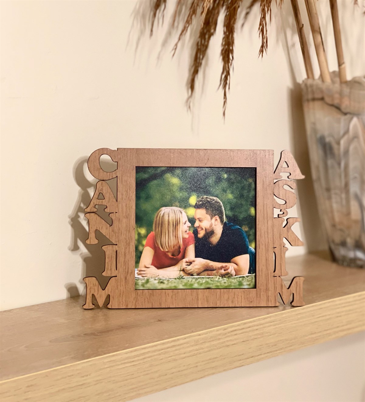 Kişiye Özel Fotoğraflı Canım Aşkım Mdf Çerçeve AhşapGiftmodaGmfc100024