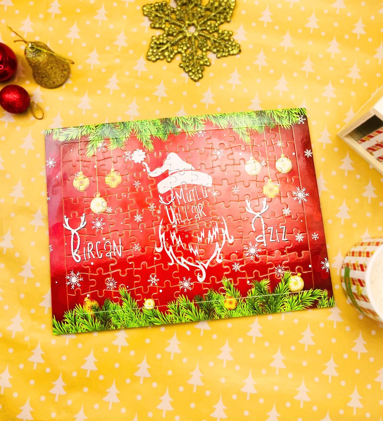 Kişiye Özel Yılbaşı Tasarımlı 99 Parça PuzzlegiftmodaGmig000075