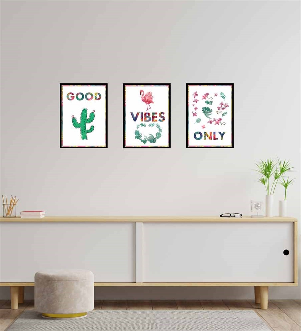 Goods Vibes Only Tasarım Duvar Panosu 3'lü SetGiftmodaGM-P-8