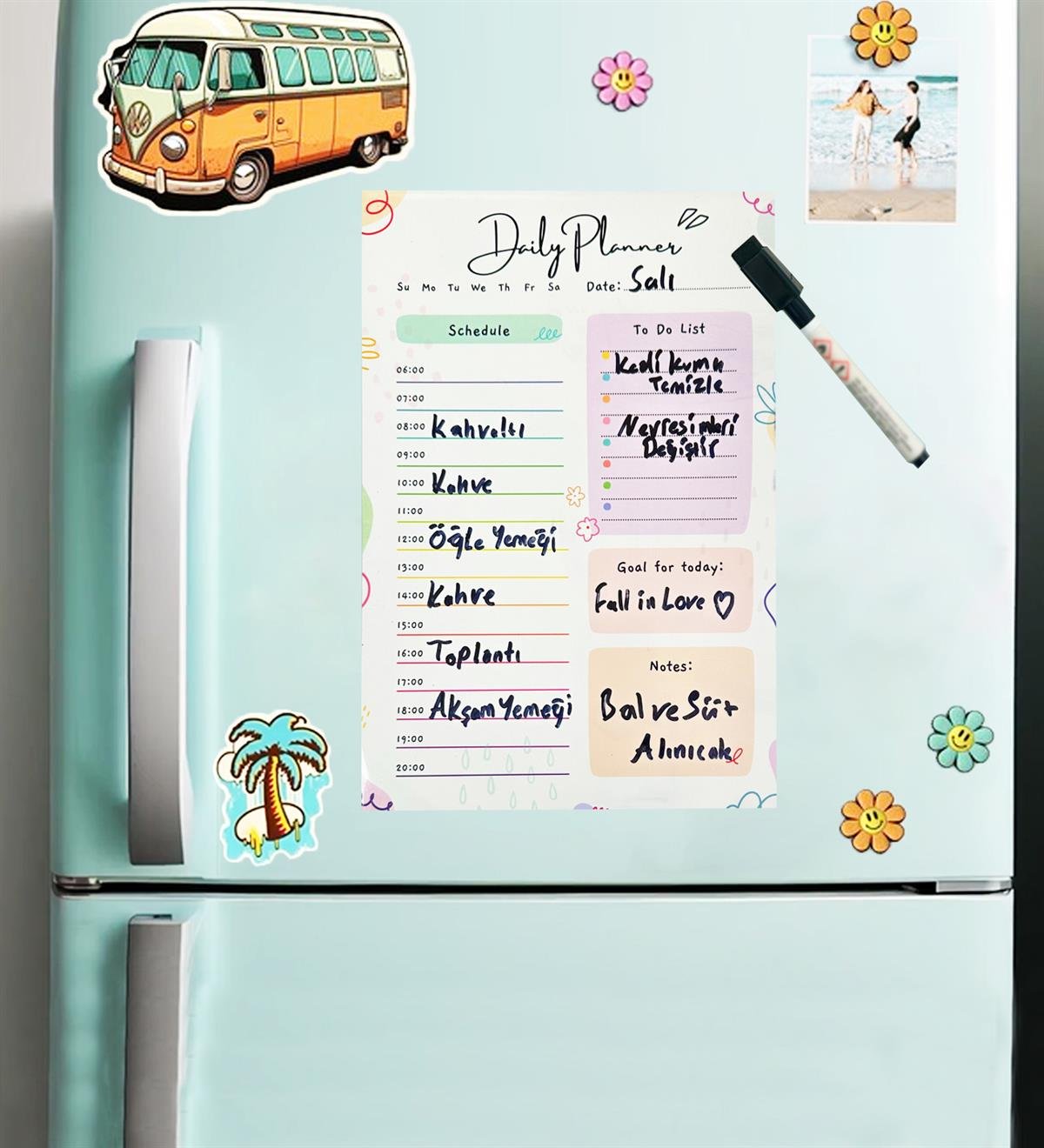 Çoklu Planlayıcı Buzdolabı Magneti Yazsil Kalem HediyeligiftmodaGmig000073