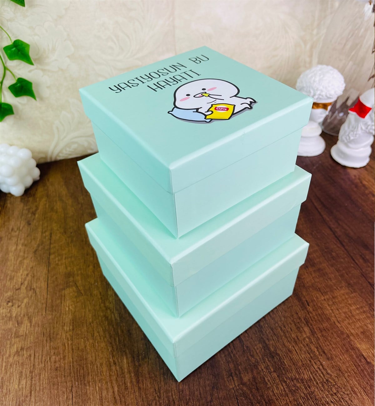 Yaşıyosun Bu Hayatı Tasarımlı 3'lü KutugiftmodaGmhk10040