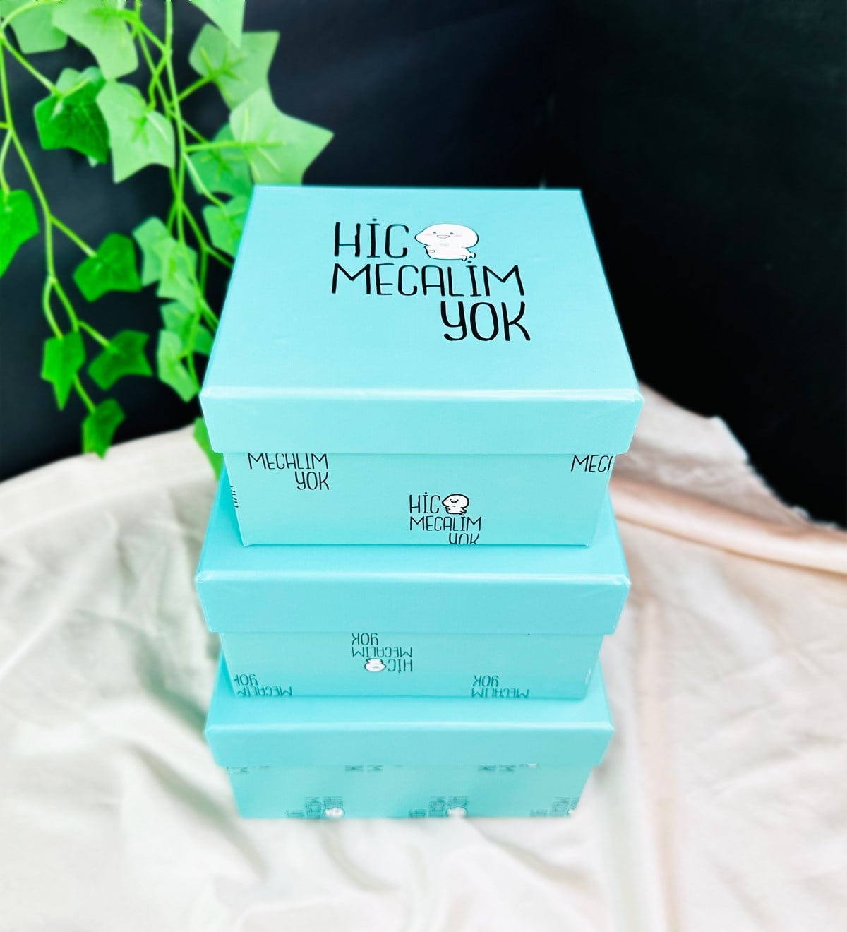 Hiç Mecalim Yok Tasarımlı 3'lü KutugiftmodaGmhk10061	