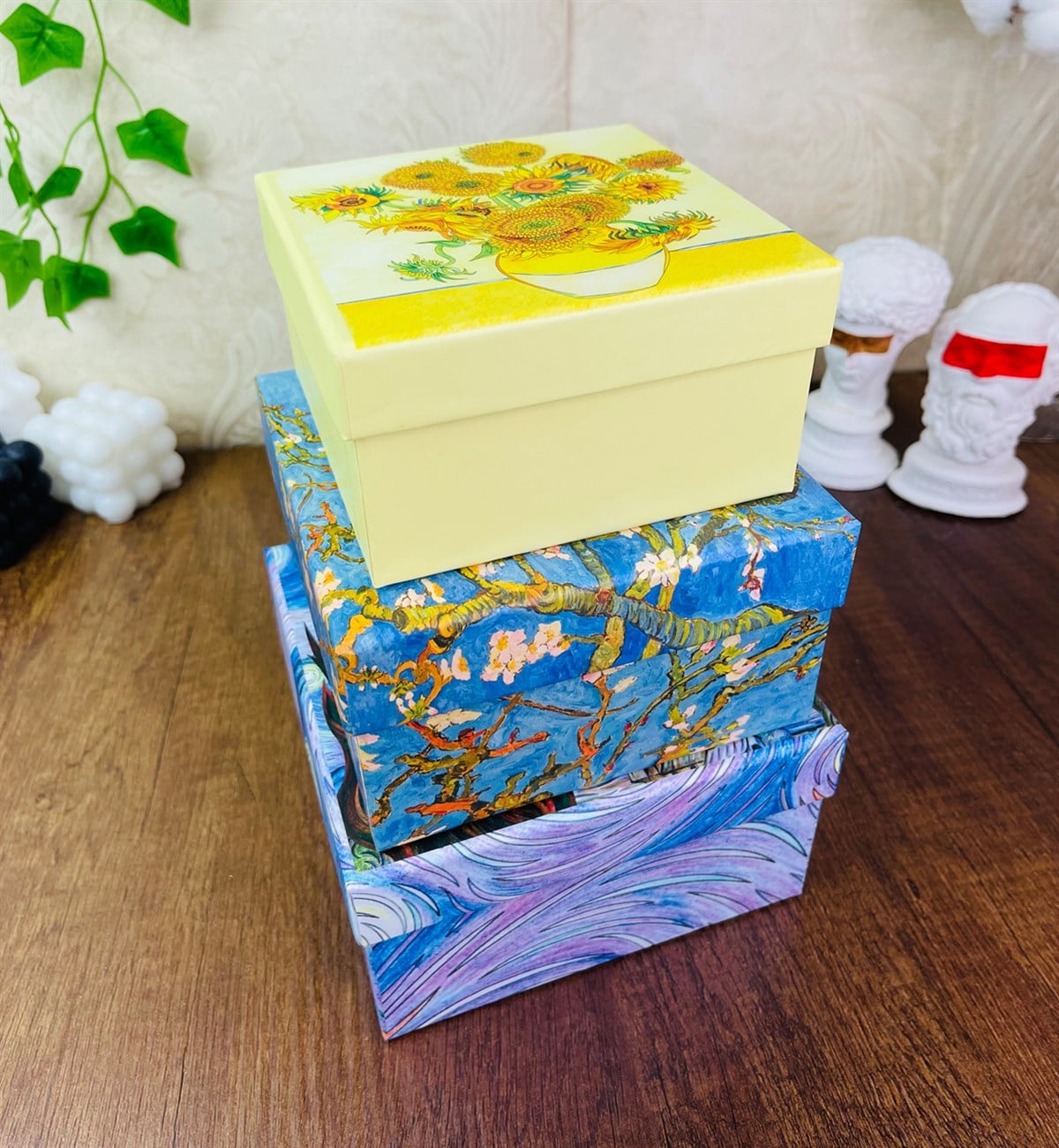 Van Gogh Tasarımlı 3'lü KutugiftmodaGmhk10060