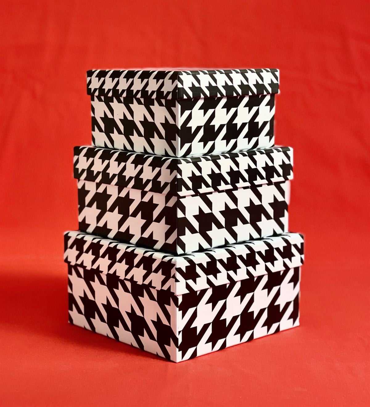 Kaz Ayağı Tasarımlı 3'lü KutugiftmodaGmhk10030