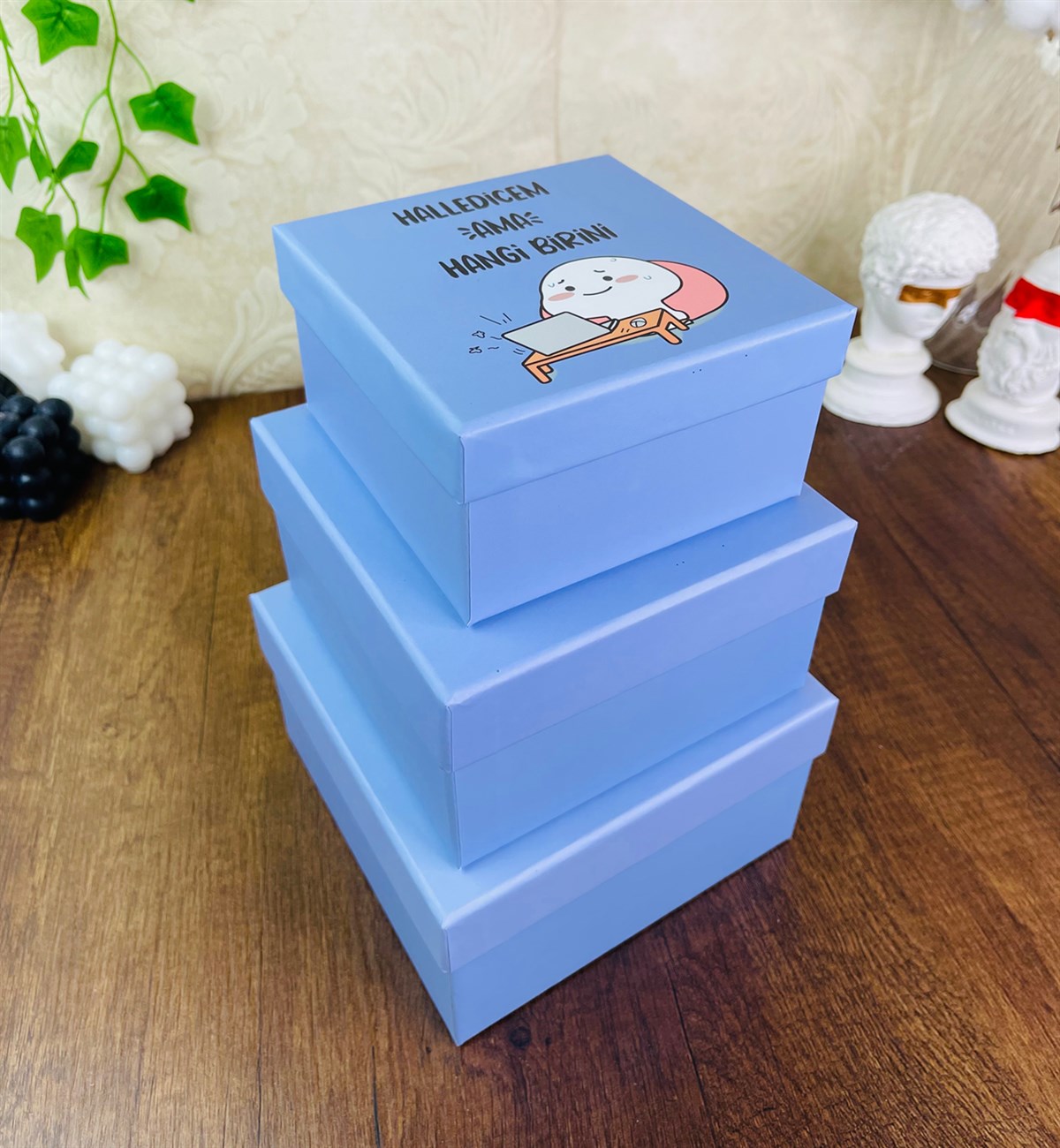 Halledicem Ama Hang Birini Tasarımlı 3'lü KutugiftmodaGmhk10054