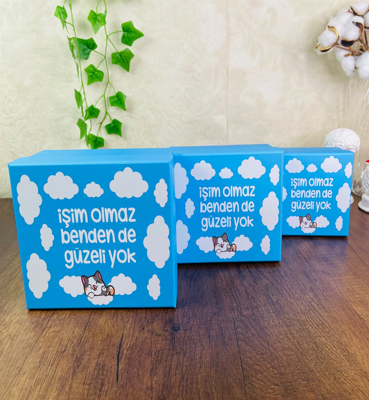 İşim Olmaz Benden De Güzeli Yok Tasarımlı 3'lü KutugiftmodaGmhk10038