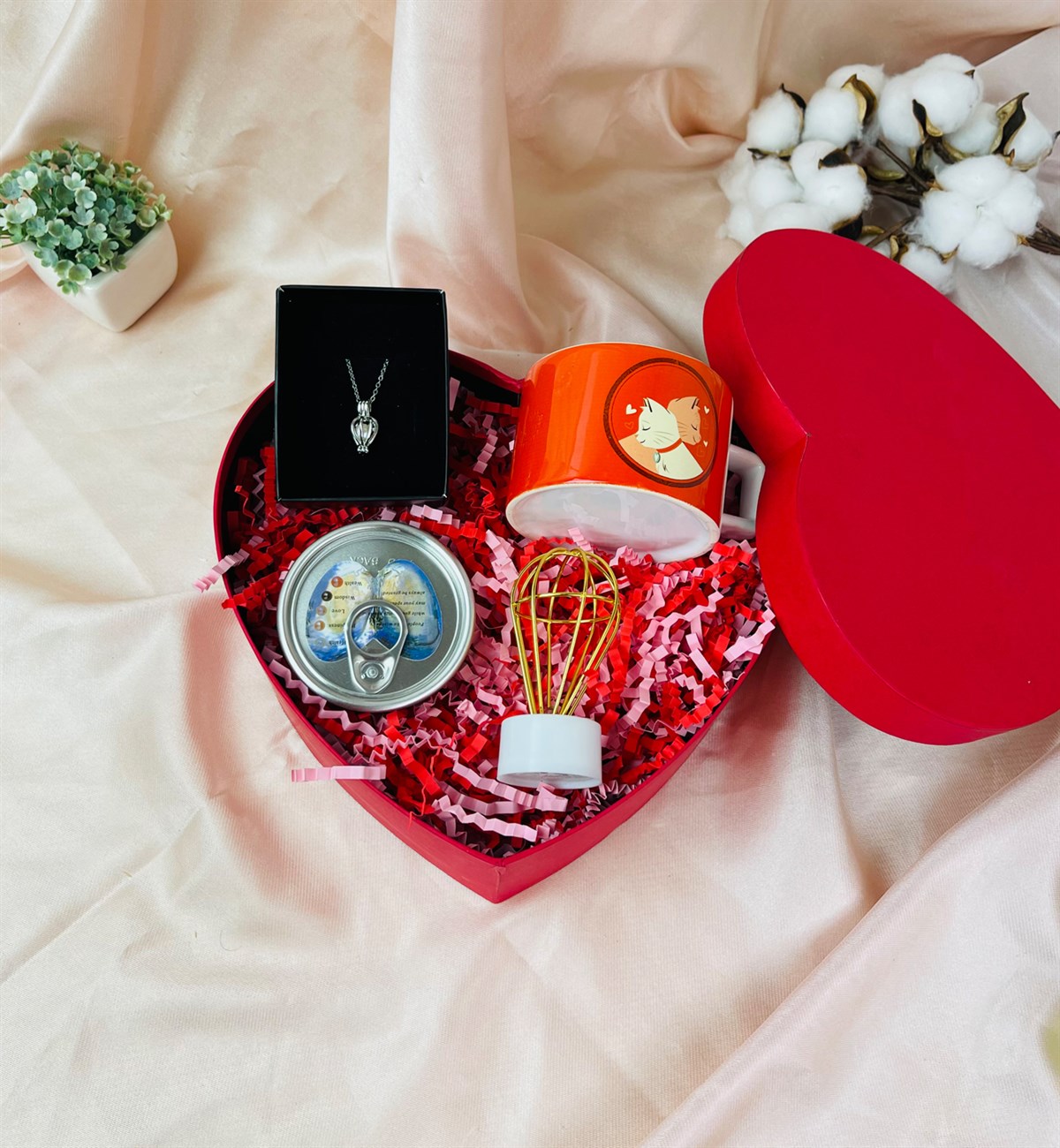 Sevimli Aşık Kediler Kupalı Sevgiliye Hediye SetigiftmodaGmhs101558