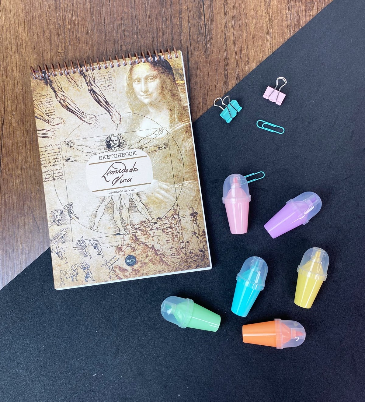 A5 Sketch Book Eskiz Defteri Ve 6'lı Cup Dondurma Keçeli KalemgiftmodaGmhs101794-DaVinci