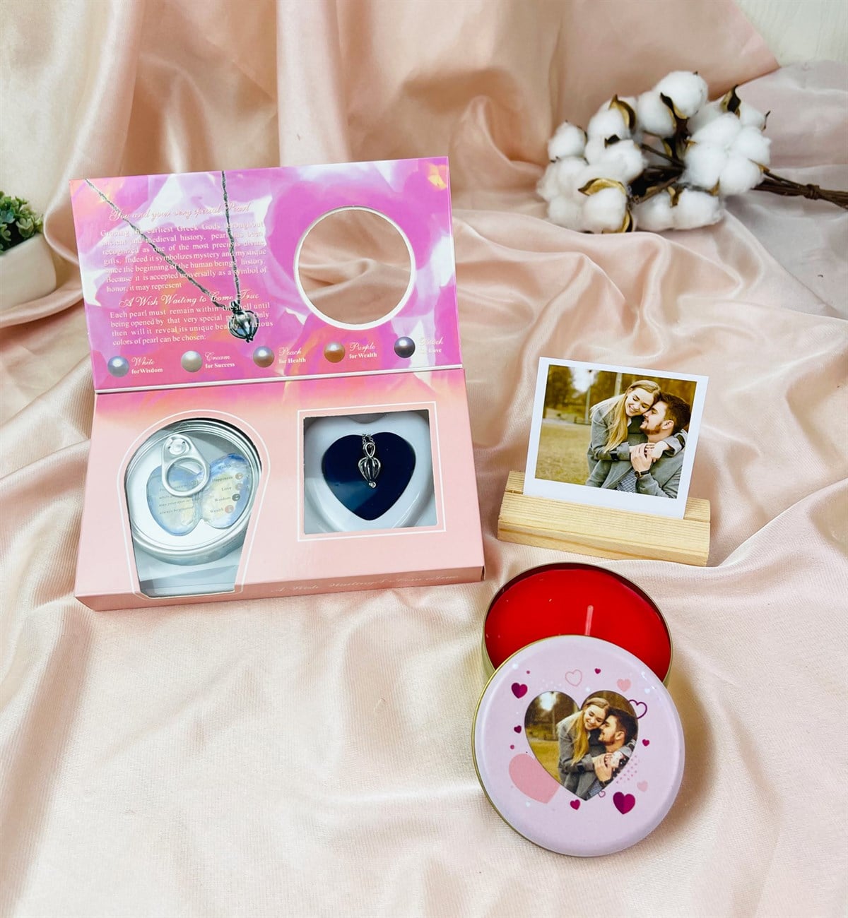 Kişiye Özel Fotoğraflı Kalp Temalı Sevgiliye Hediye Seti giftmodaGmhs101524