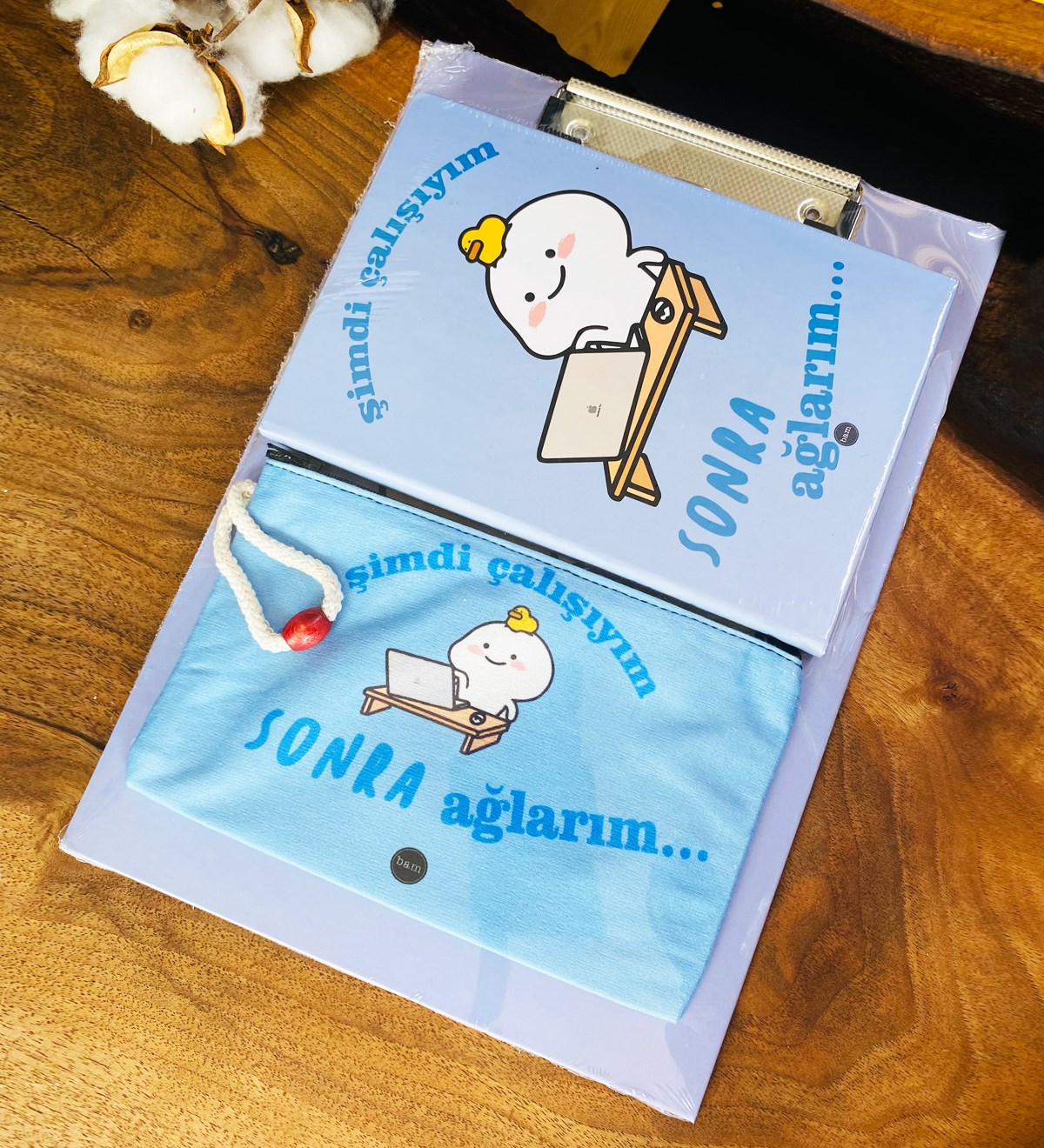 Paketli Şimdi Çalışıyım Sonra Ağlarım Sekreterlik Defter Kalemlik Hediye SetigiftmodaGmhs101751