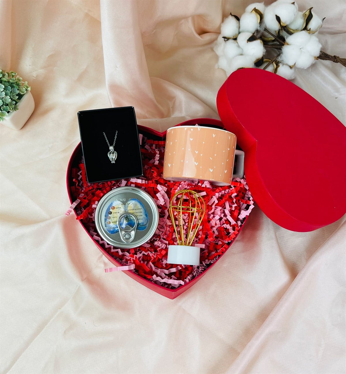 Işıltılı Kalp Kupalı Sevgiliye Hediye SetigiftmodaGmhs101558