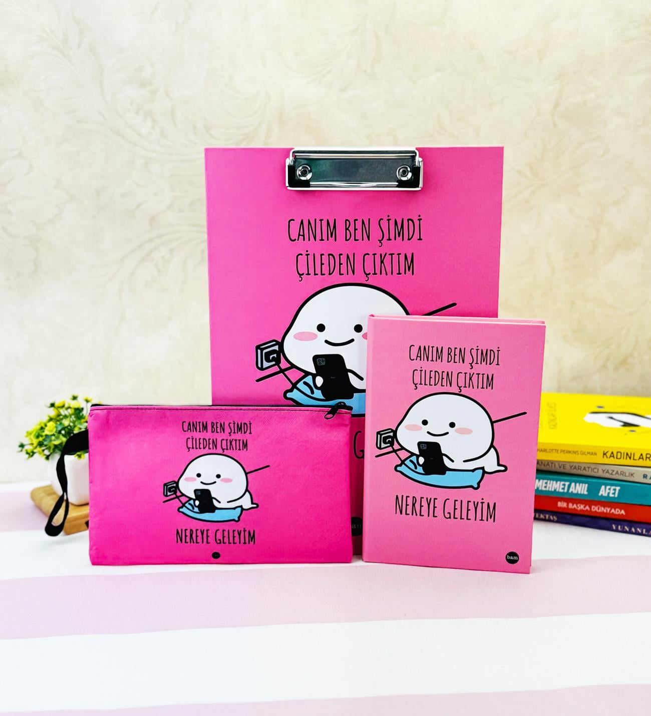 Çileden Çıktım Tasarımlı Kırtasiye SetigiftmodaBam-1211-2