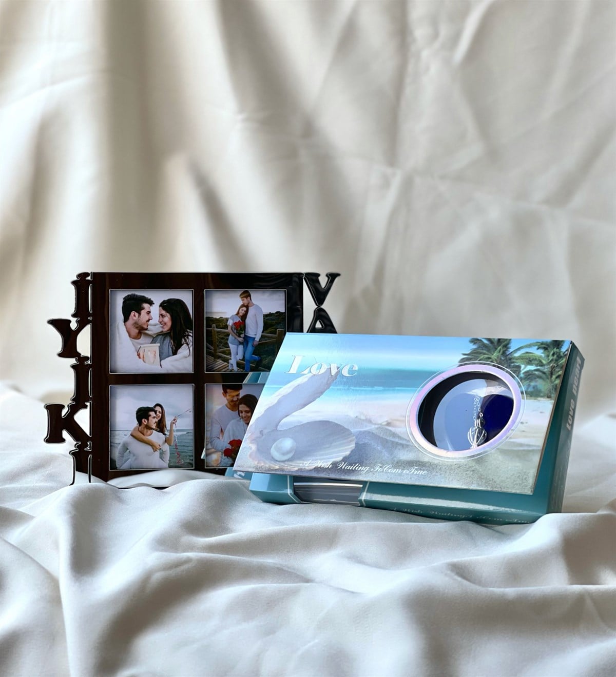 Gümüş İyiki Varsın Çeçeve Ve İnci Kolye Hediye SetiGiftmodaGmhs100689