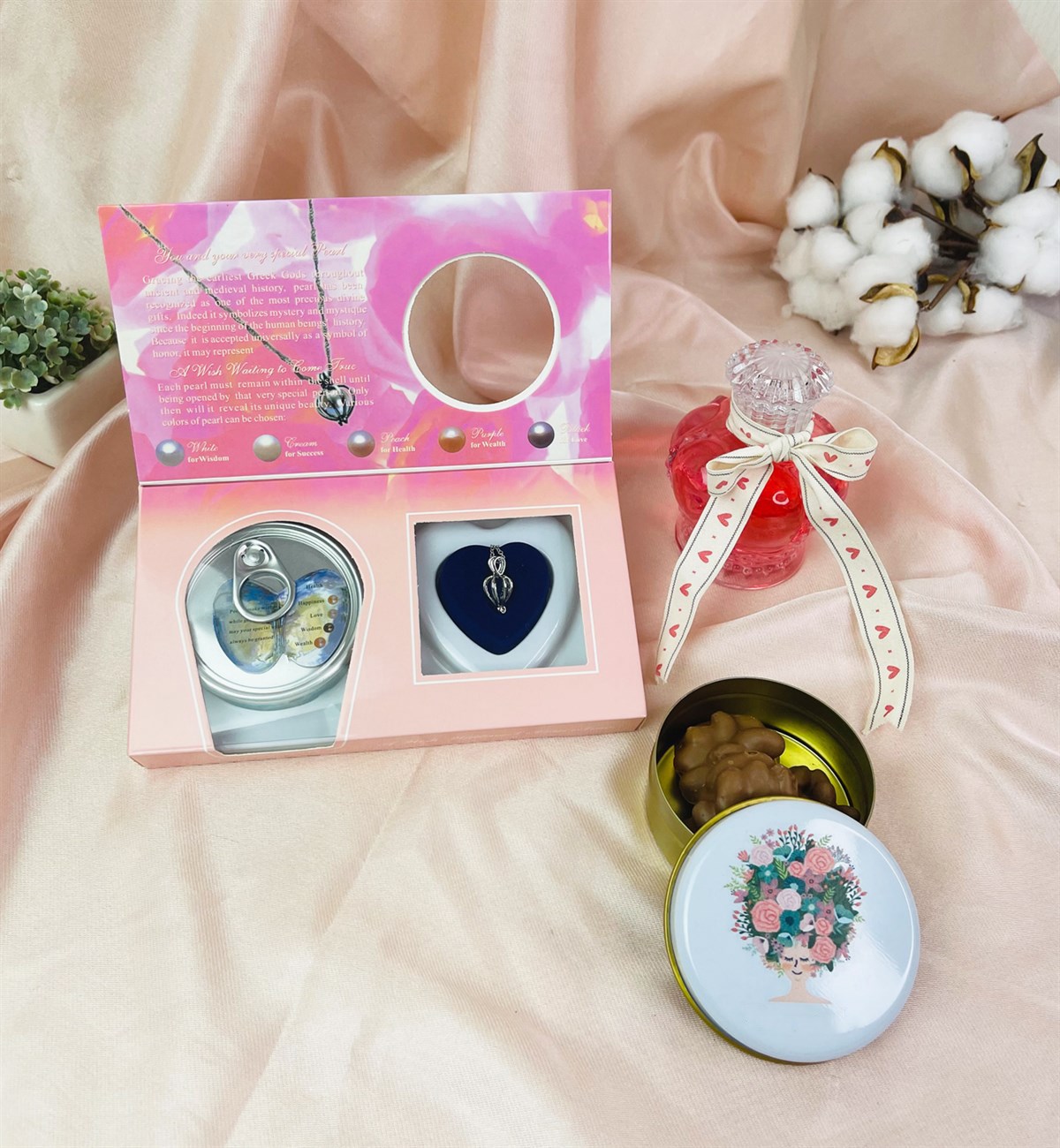 Çiçek Kadın Tasarımlı Sevgiliye Hediye Seti giftmodaGmhs101511