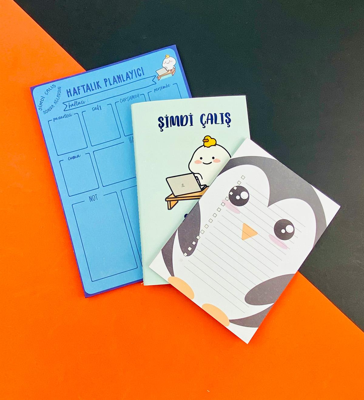 To Do List Yapılacak Listesi Dikişli Defter ve Klavye Önü Haftalık Planlayıcı Set:12giftmodaGmhs101949