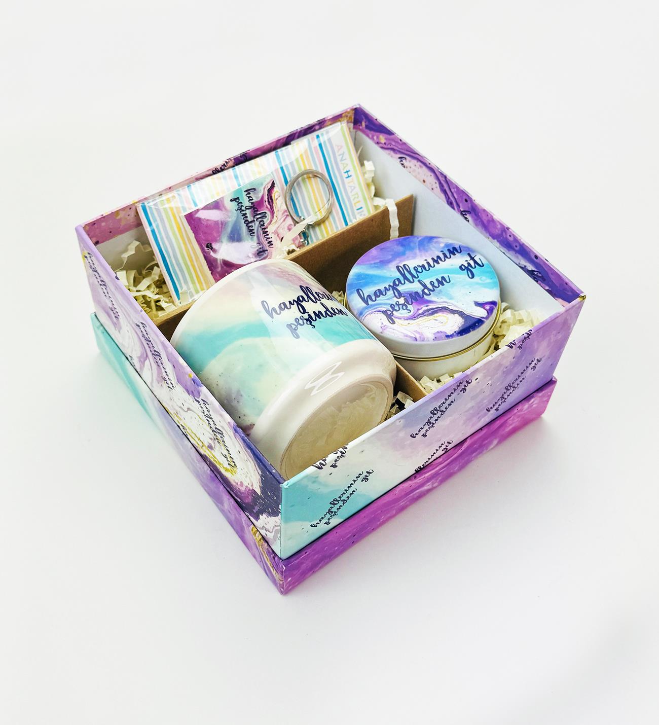 Hayallerinin Peşinden Git Tasarımlı Kutulu Hediye SetigiftmodaGmhs101992