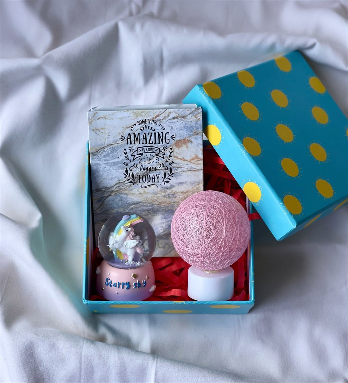 Özel Kutulu Amazing Mini Albüm Mini Unicorn Starry Sky Kar Küresi Ve Hasır Lamba SetgiftmodaGmhs100673