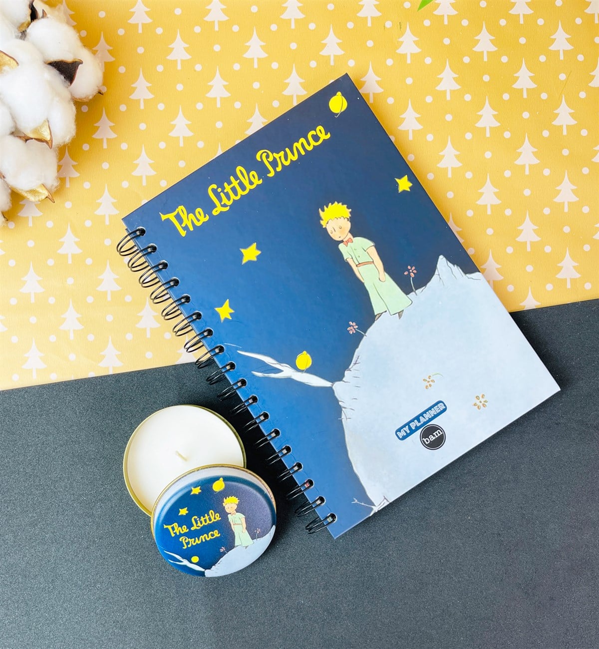 Küçük Prens Tasarımlı Konuşan Ajanda Ve Kokulu Teneke Mum Hediye SetigiftmodaGmhs101386