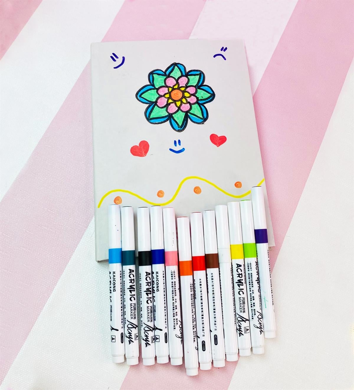 Akrilik Kalem Ve Beyaz Defter Kendin Yap SetgiftmodaGmhs101920