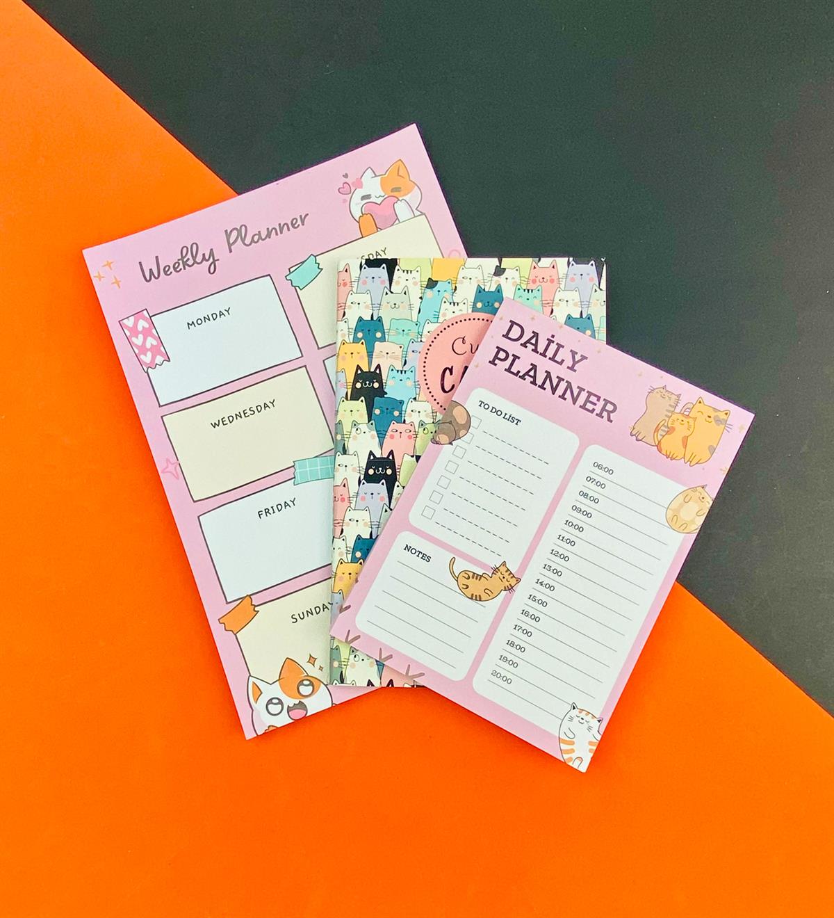 To Do List Yapılacak Listesi Dikişli Defter ve Klavye Önü Haftalık Planlayıcı Set 01giftmodaGmhs101927