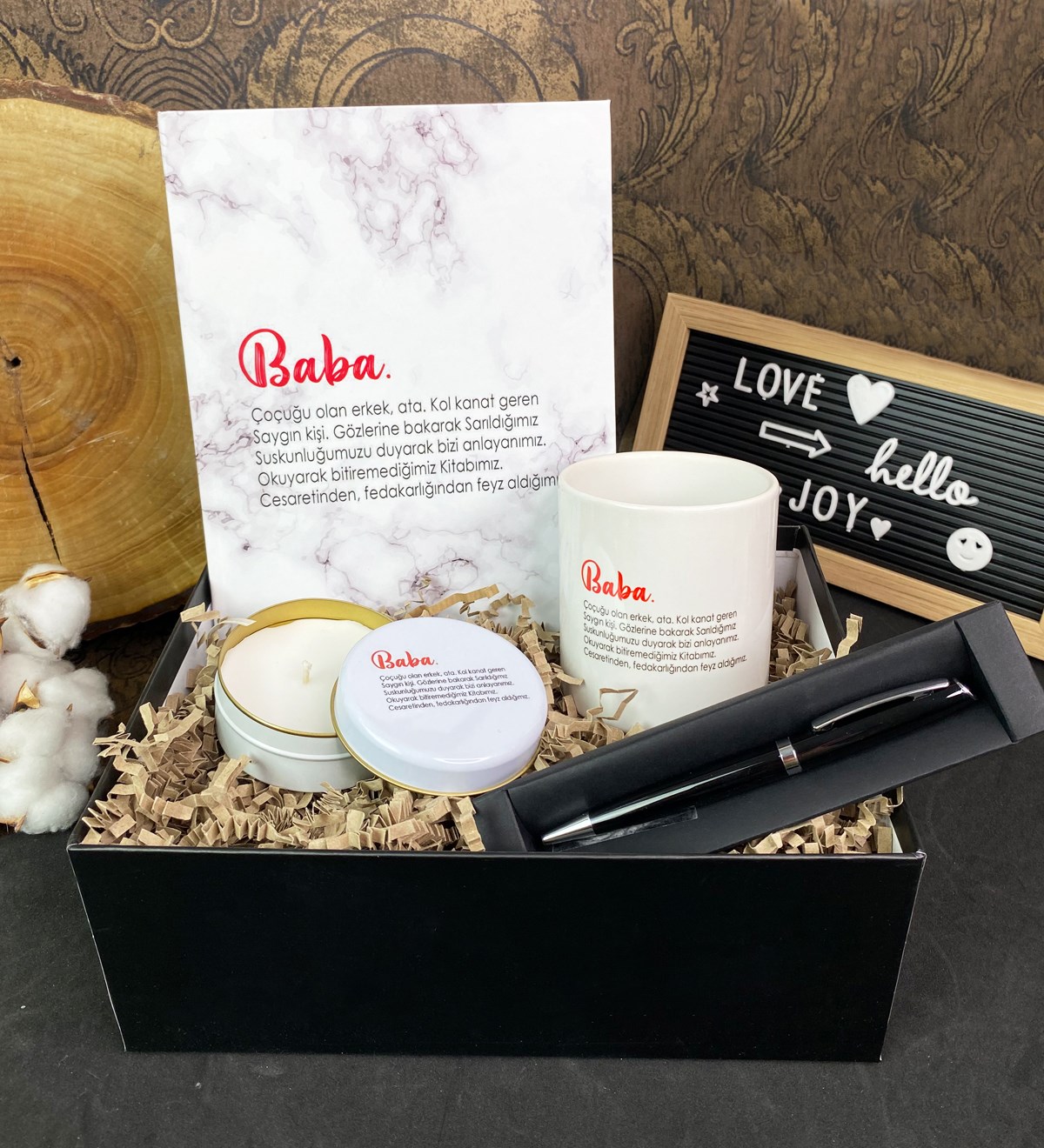 Özel Kutulu Baba Tasarımlı Hediye SetigiftmodaGmhs101723