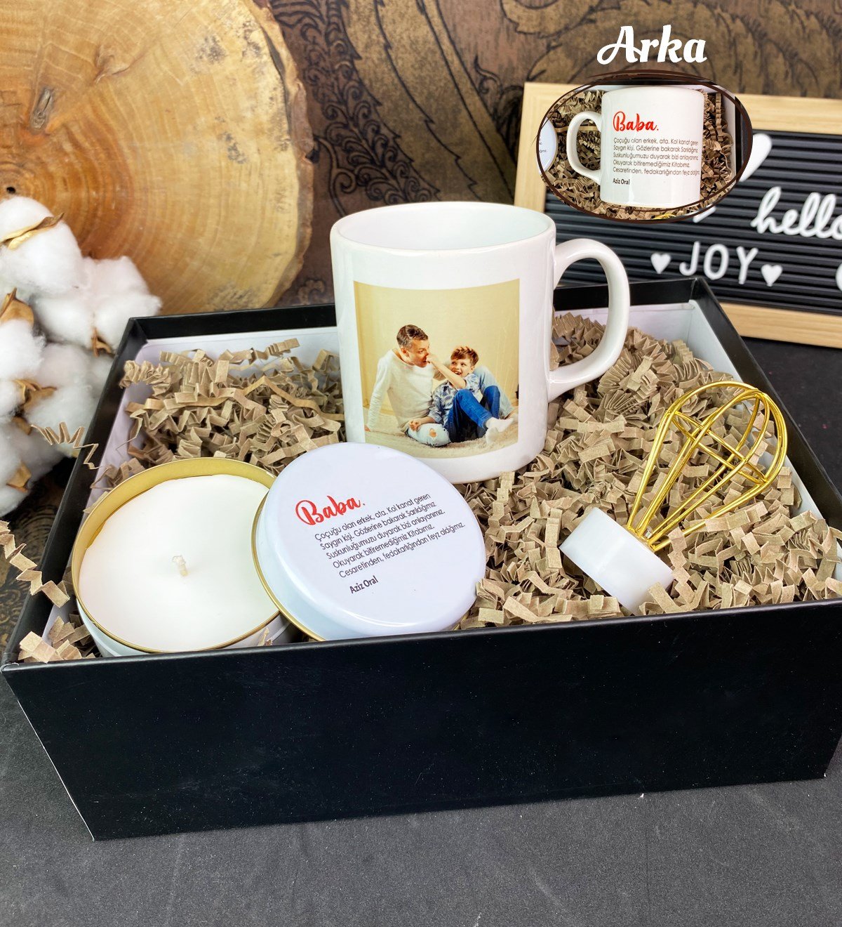 Kişiye Özel Fotoğraflı Baba Tasarımlı Hediye SetigiftmodaGmhs101701